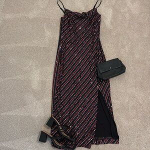 Laundry by Shelli Segal Rainbow Sequin Maxi Dress Women’s US Size 10